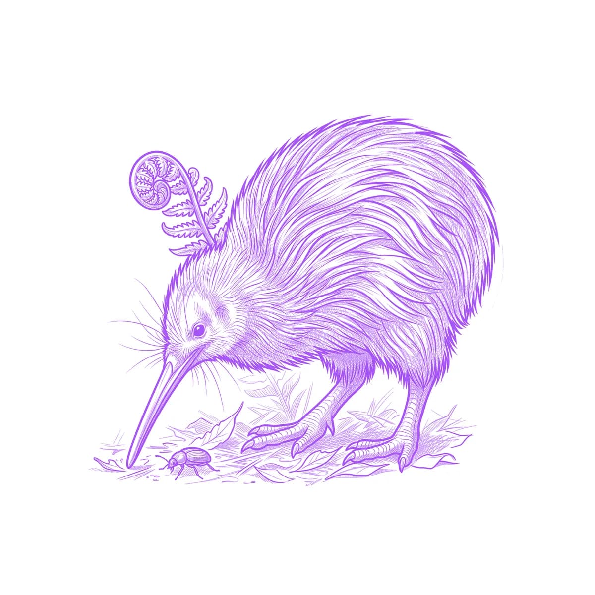 Kiwi Bird Tattoo Stencil