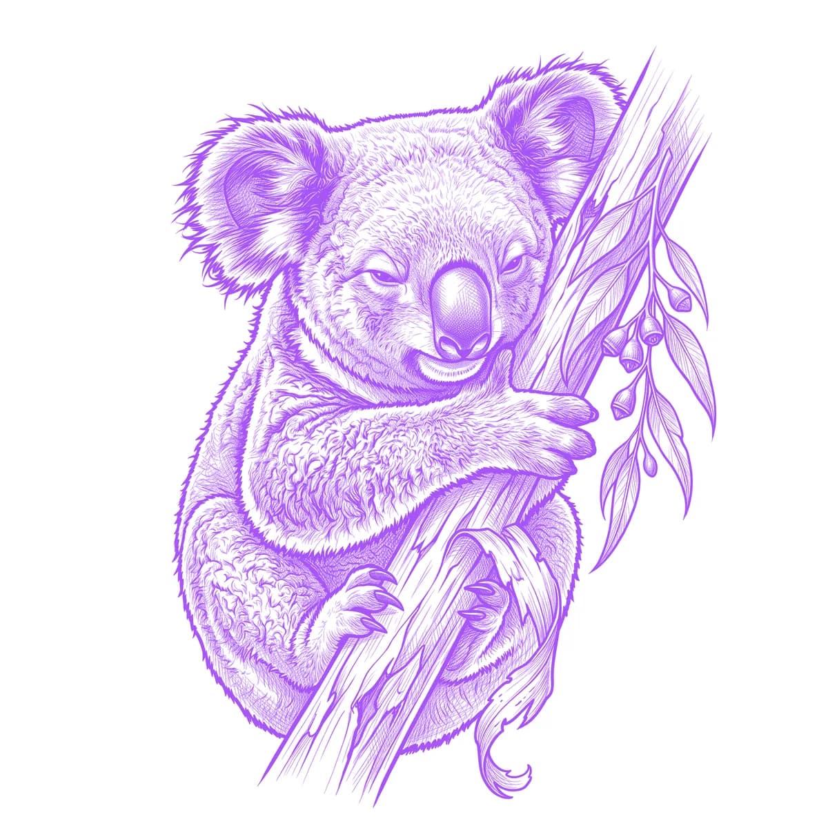 Koala Tattoo Stencil