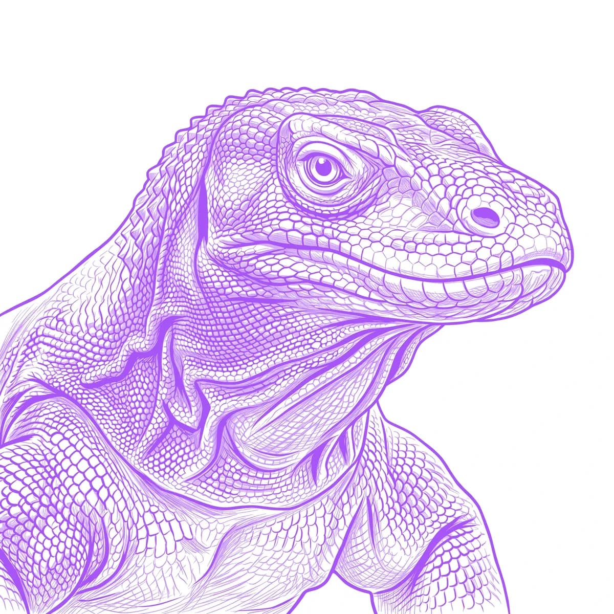 Drago di Komodo Stencil
