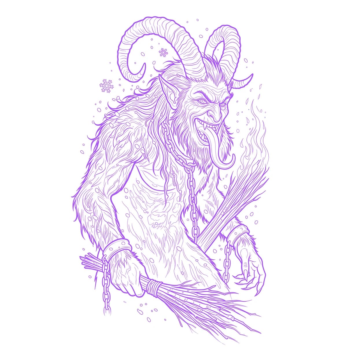 Krampus Stencil