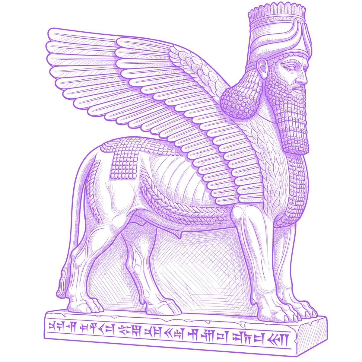Lamassu Tattoo Stencil