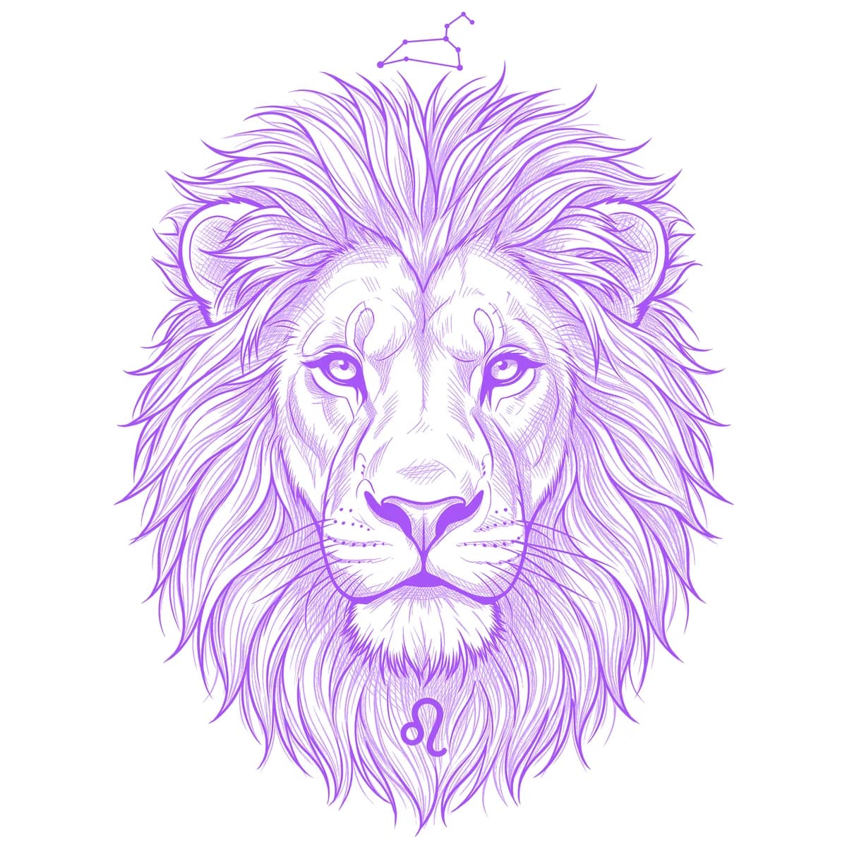 Leo Tattoo Stencil