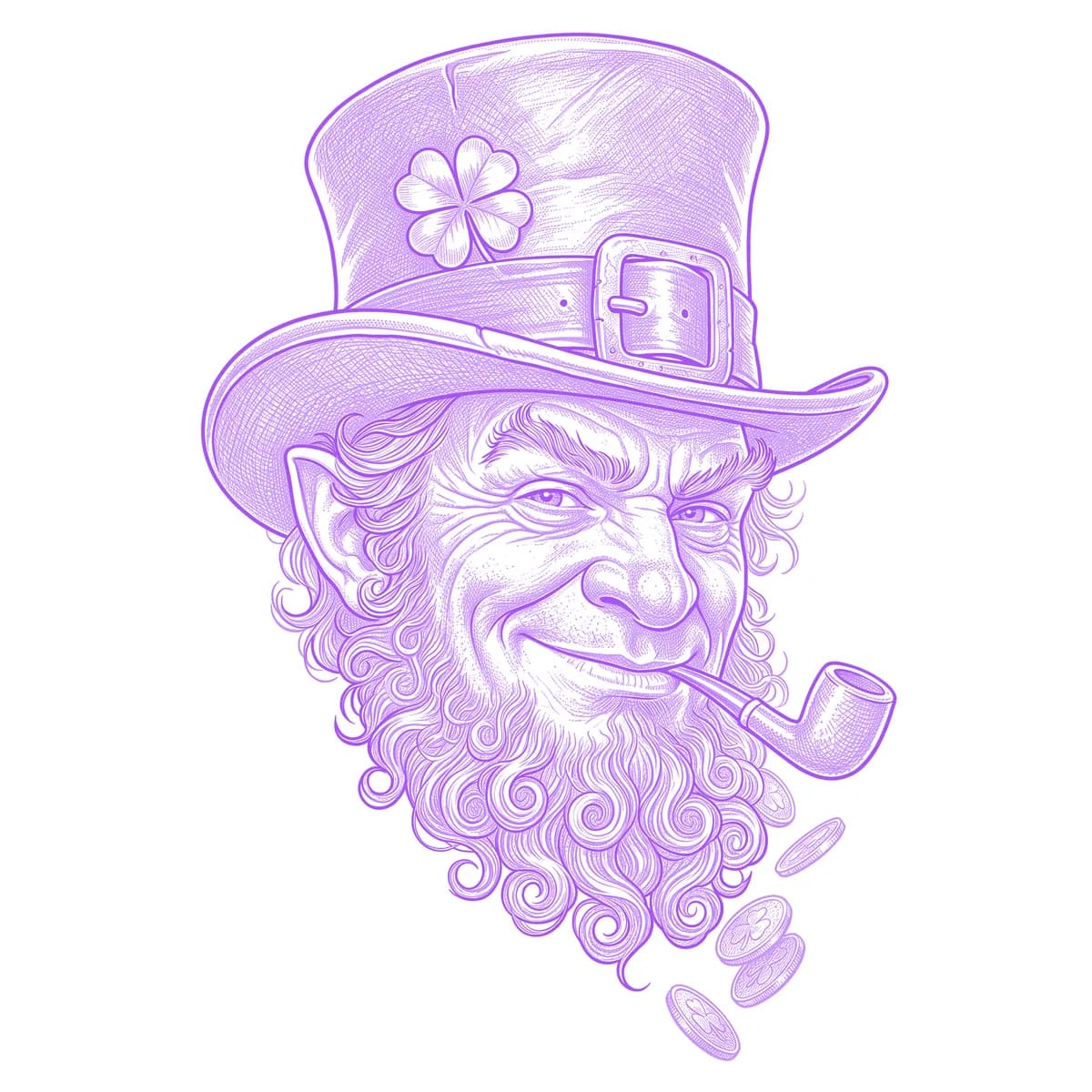 Leprechaun Tattoo Stencil