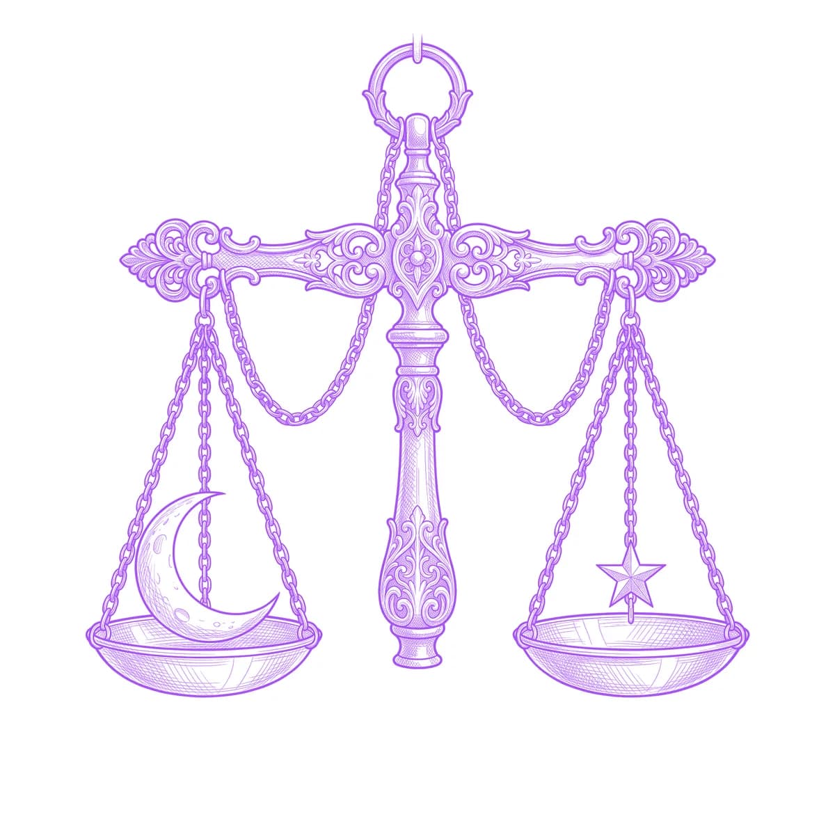 Libra Tattoo Stencil