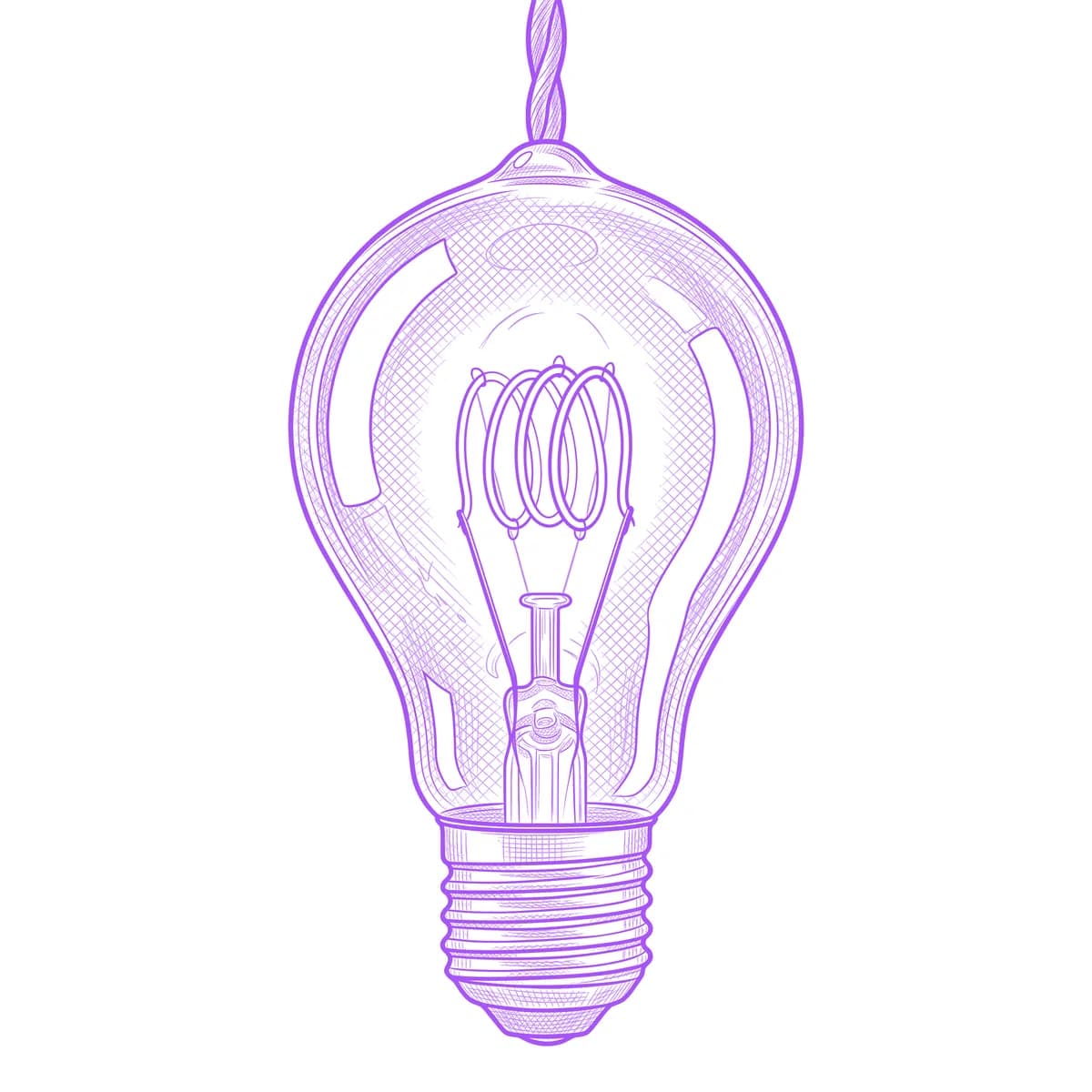Lightbulb Tattoo Stencil