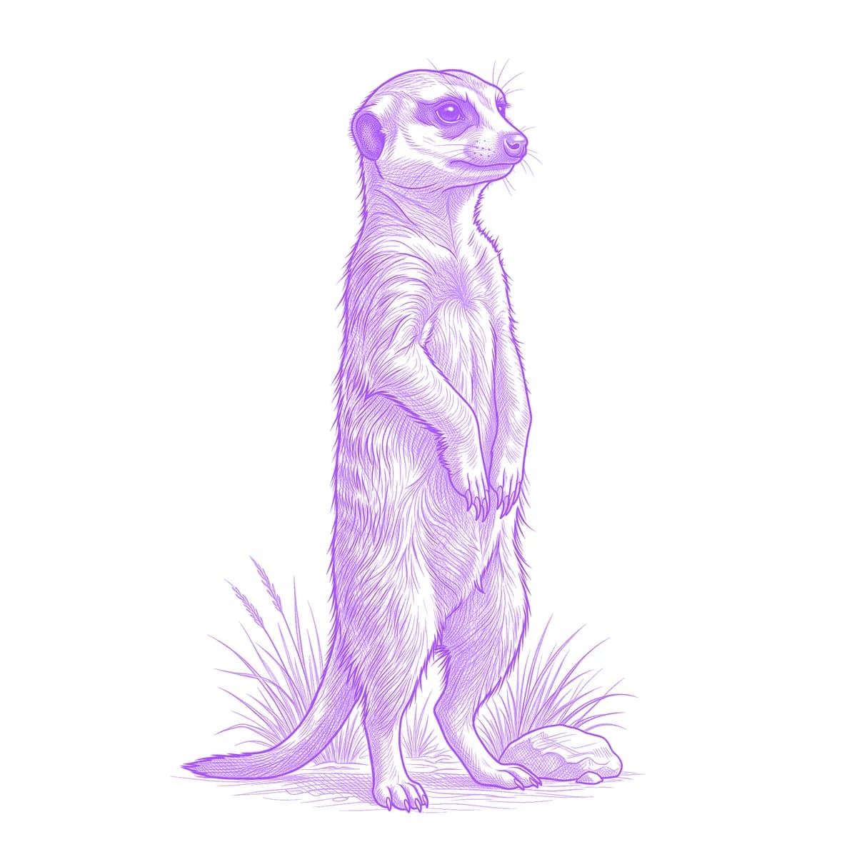 Meerkat Tattoo Stencil