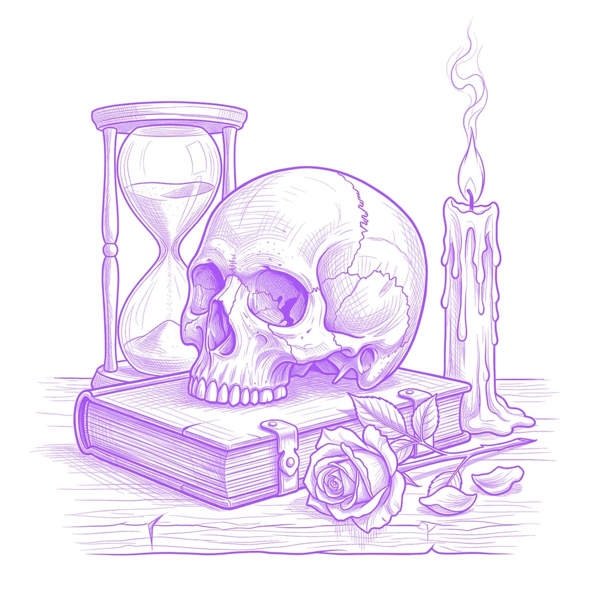 Memento Mori Tattoo Stencil
