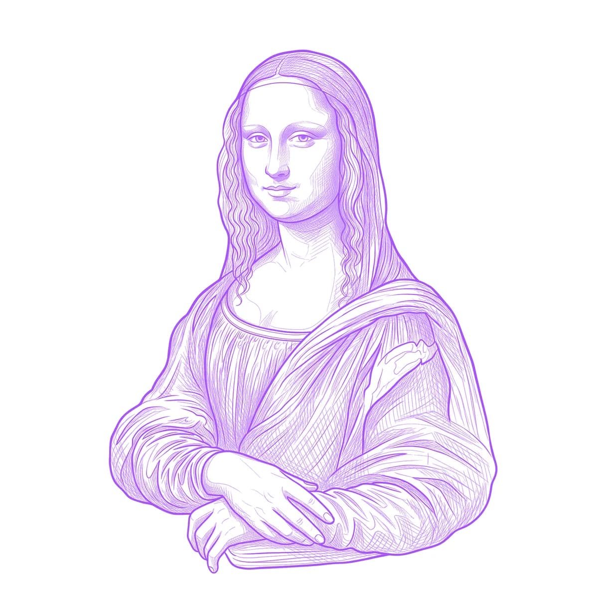 Mona Lisa Tattoo Stencil