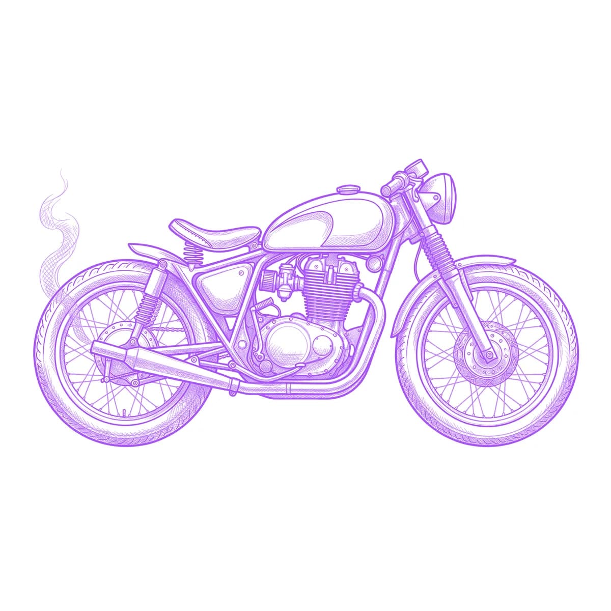 Motorcycle Tattoo Stencil