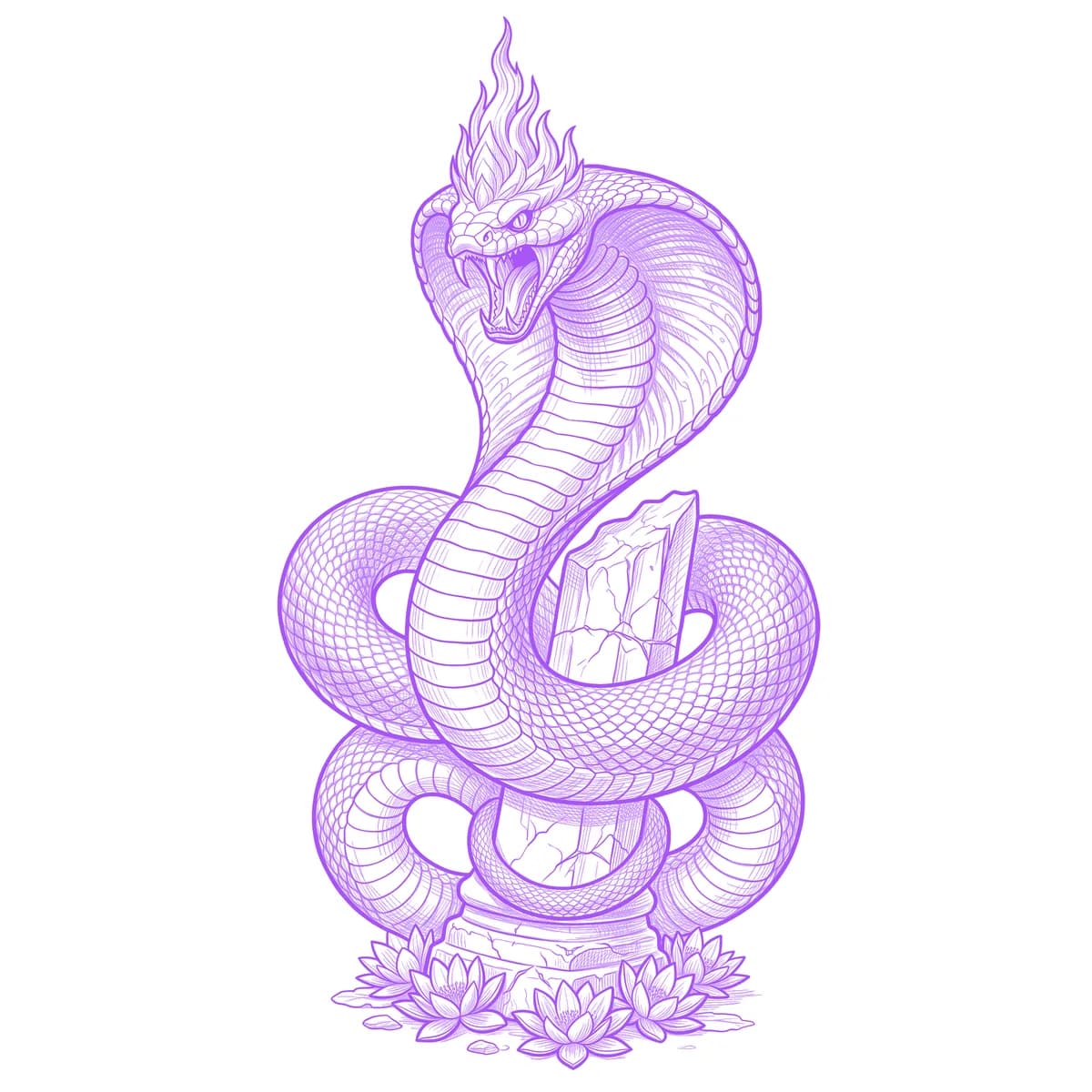 Naga Tattoo Stencil