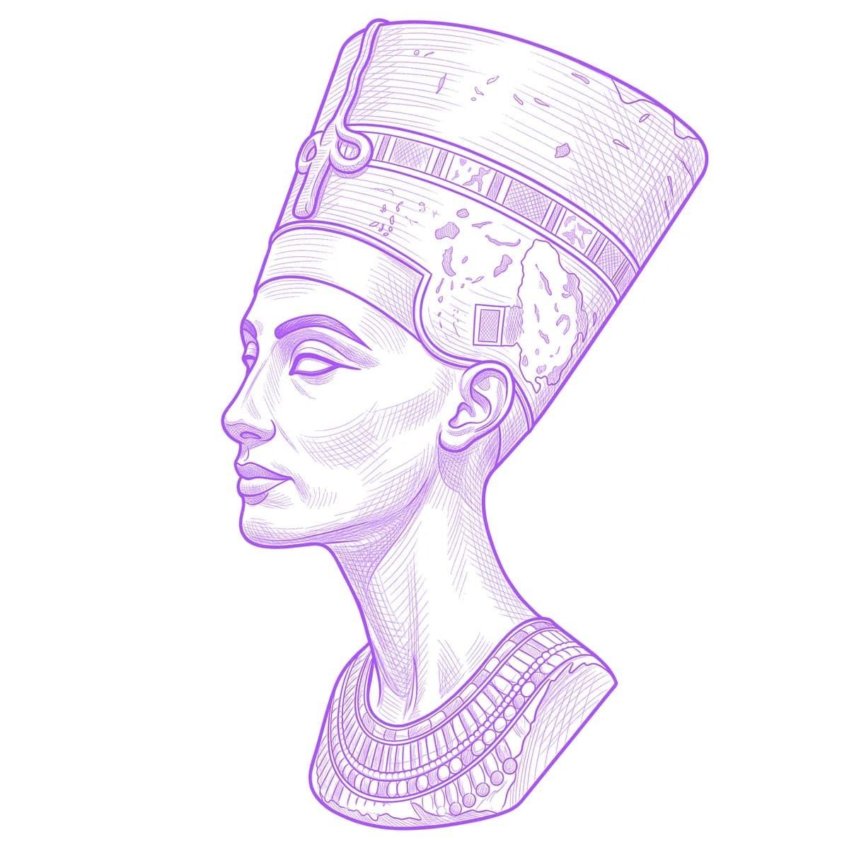 Nefertiti Tattoo Stencil