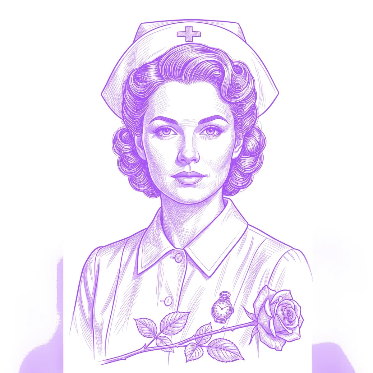 Nurse Tattoo Stencil