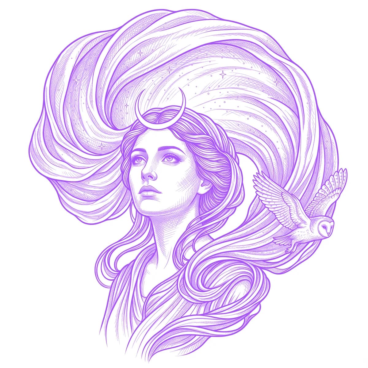 Nyx Tattoo Stencil