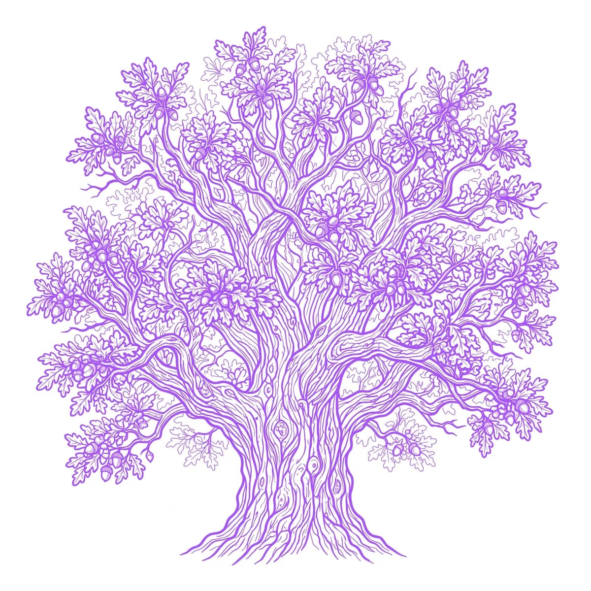 Oak Tree Stencil