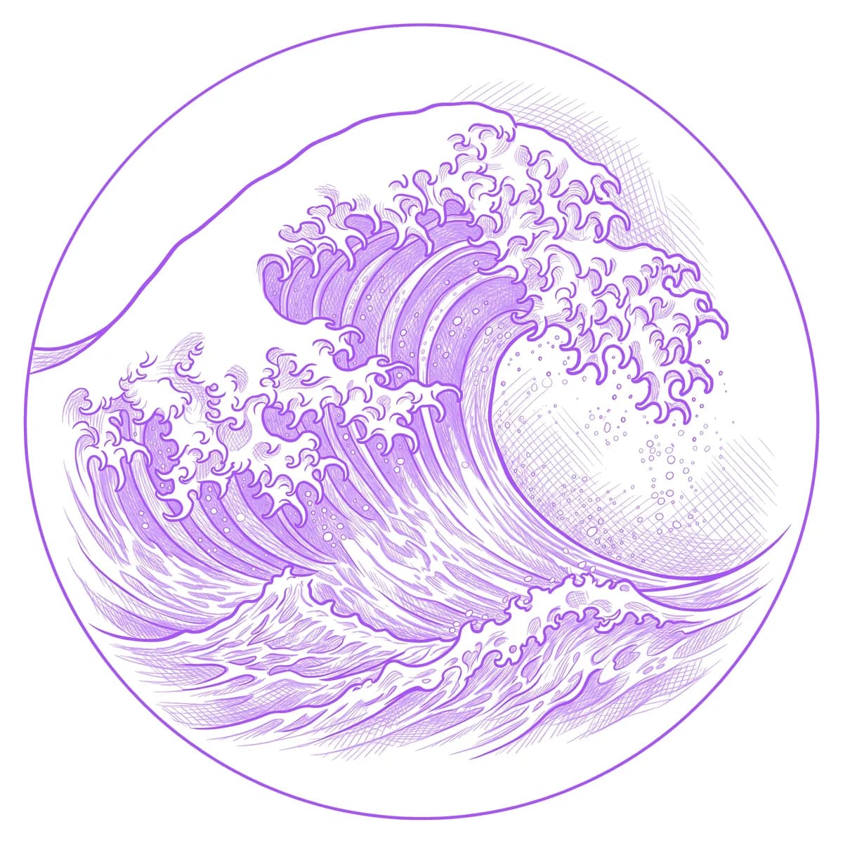 Ocean Wave Stencil