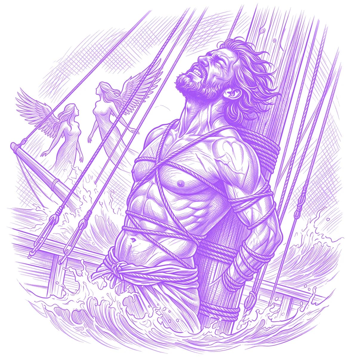 Odysseus Tattoo Stencil