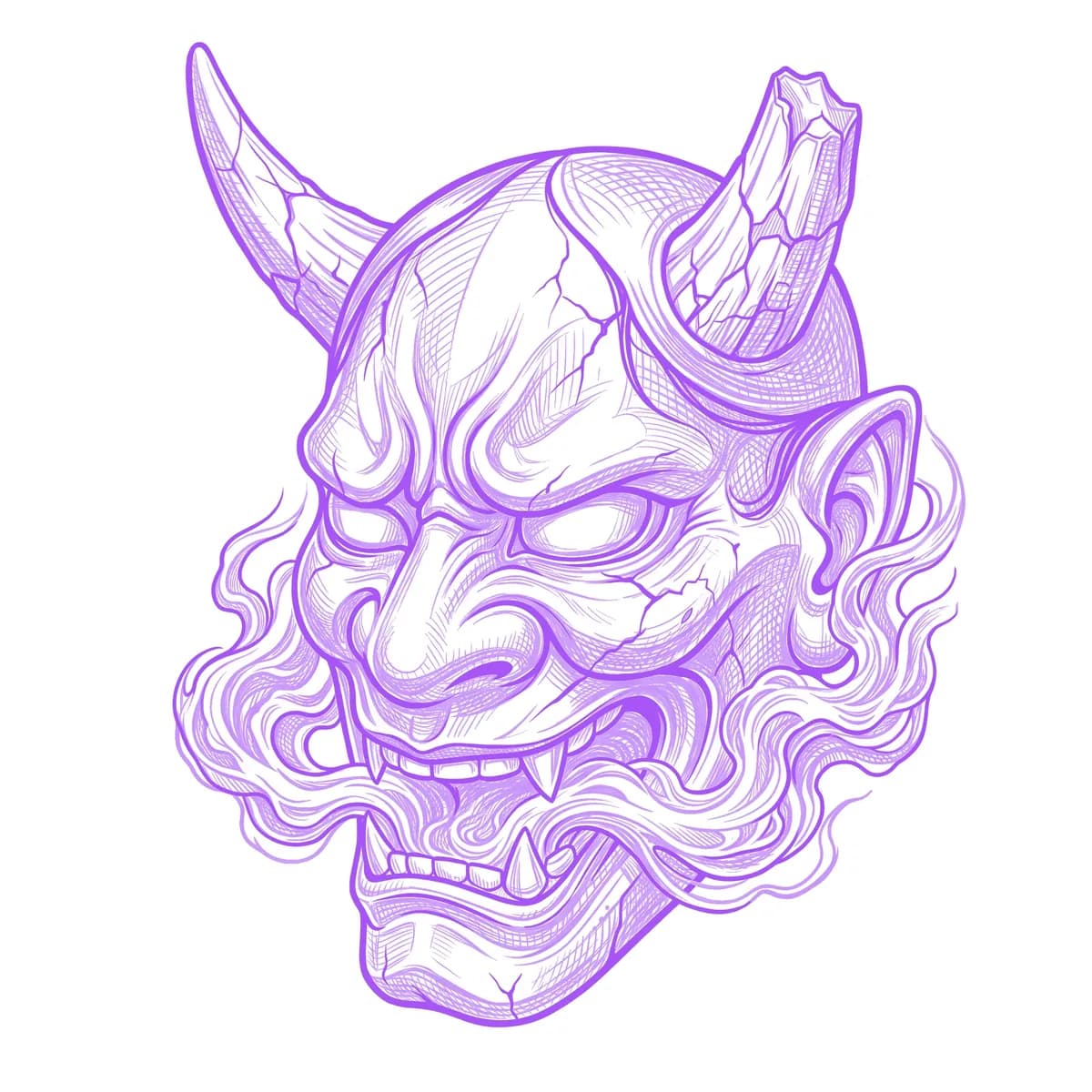 Oni Mask Stencil