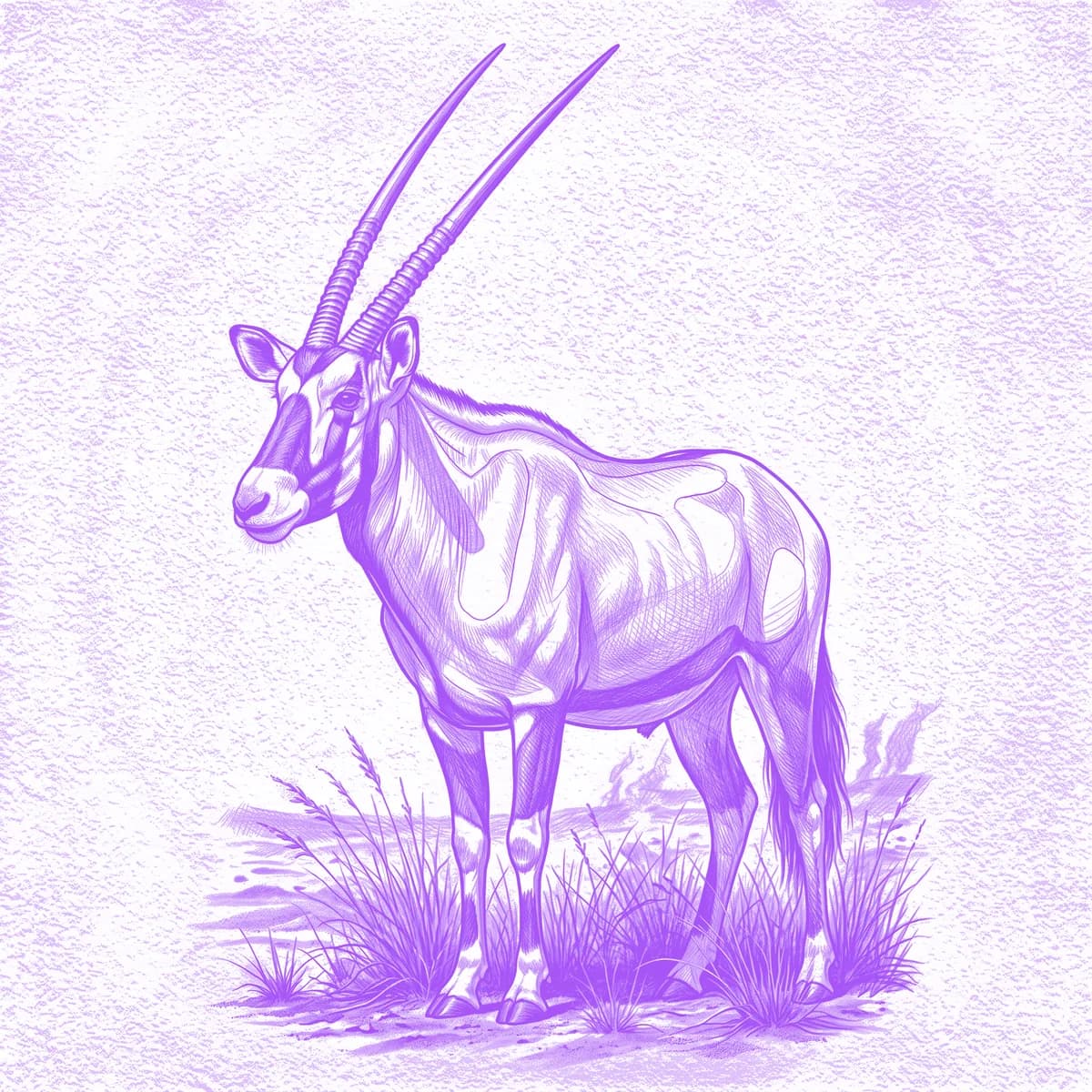 Oryx Tattoo Stencil