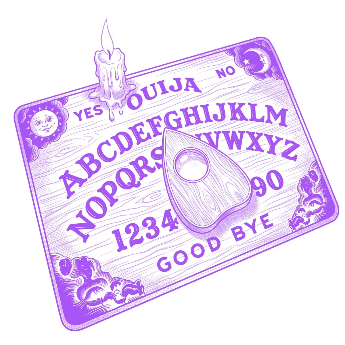 Ouija Board Tattoo Stencil