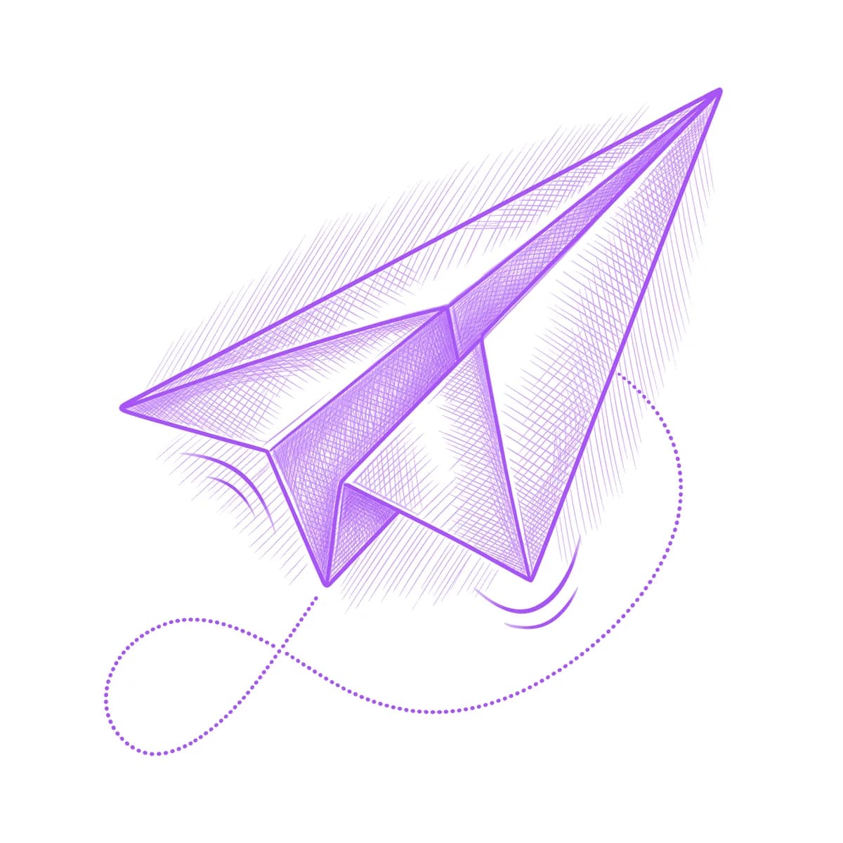 Paper Plane Tattoo Stencil