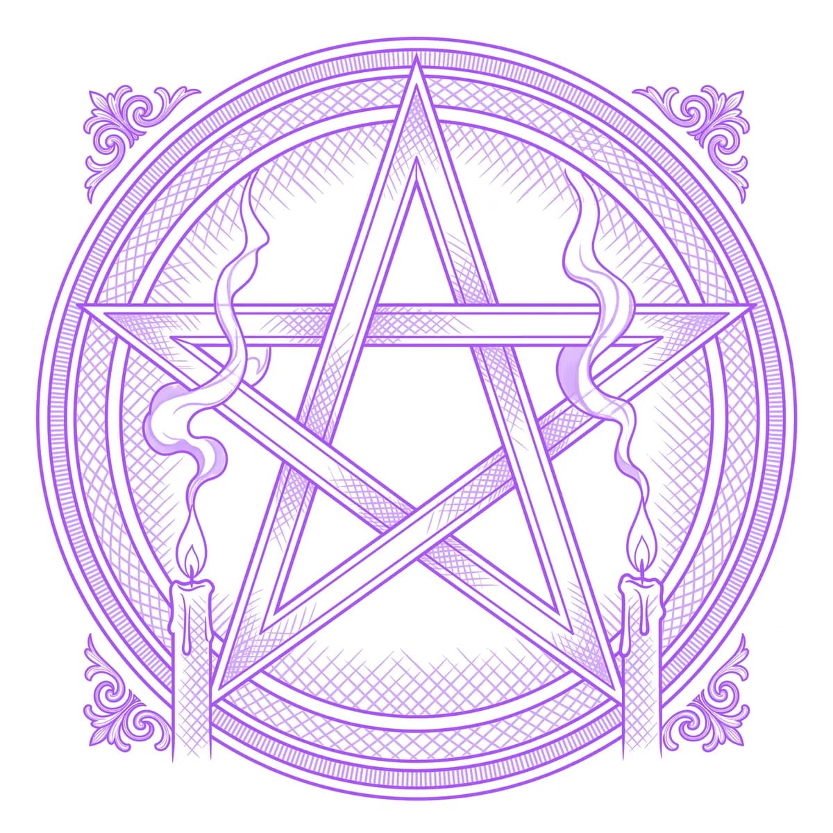 Pentagram Tattoo Stencil