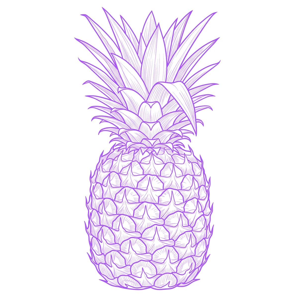 Pineapple Tattoo Stencil