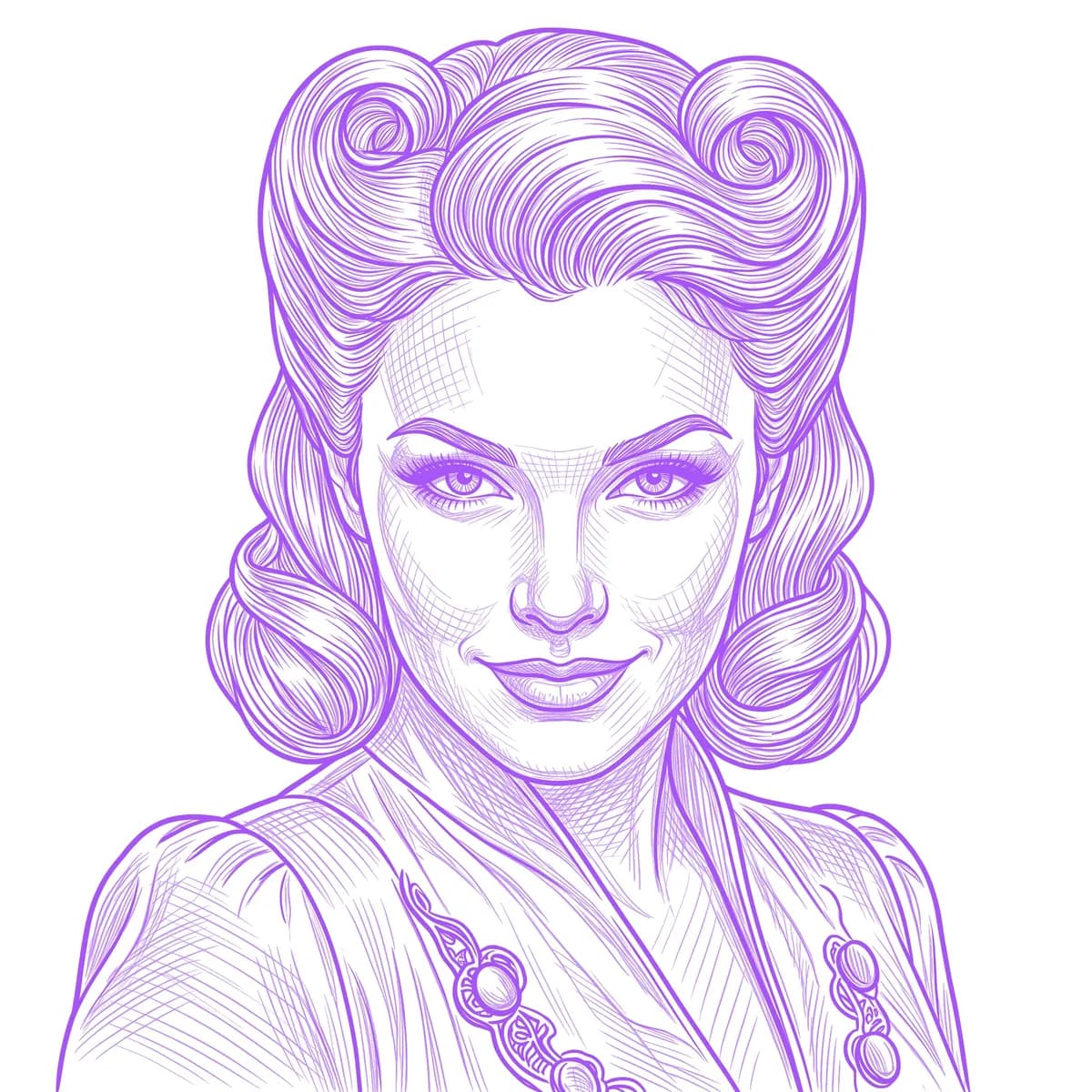 Pin-up-Girl Schablone