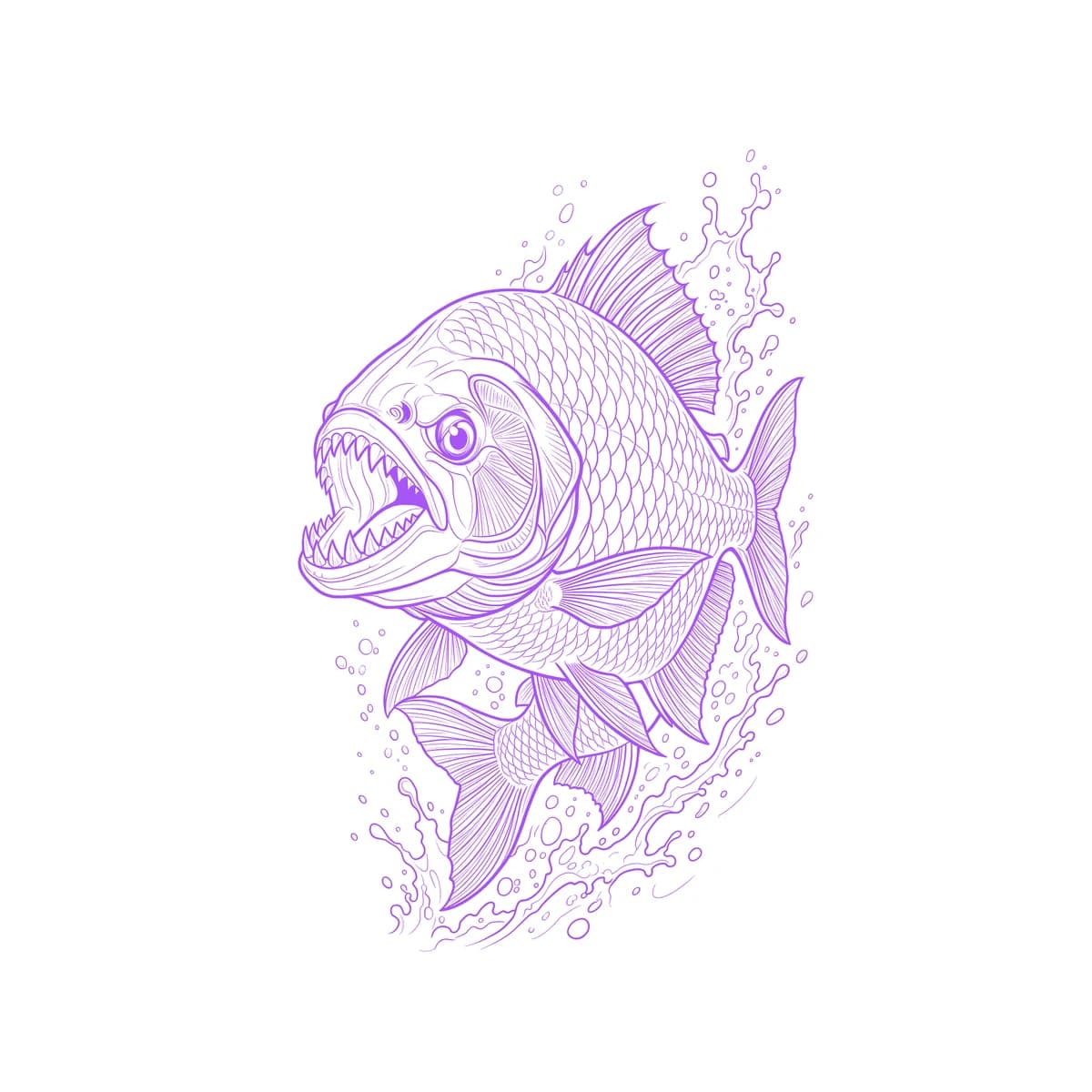 Piranha Stencil