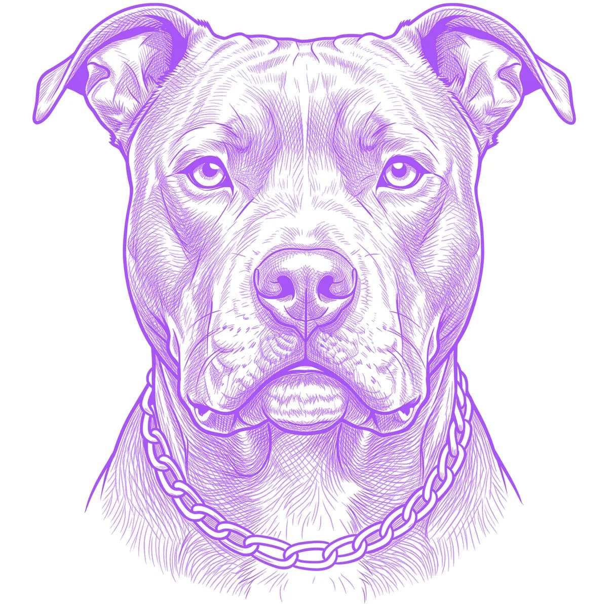 Pitbull Tattoo Stencil