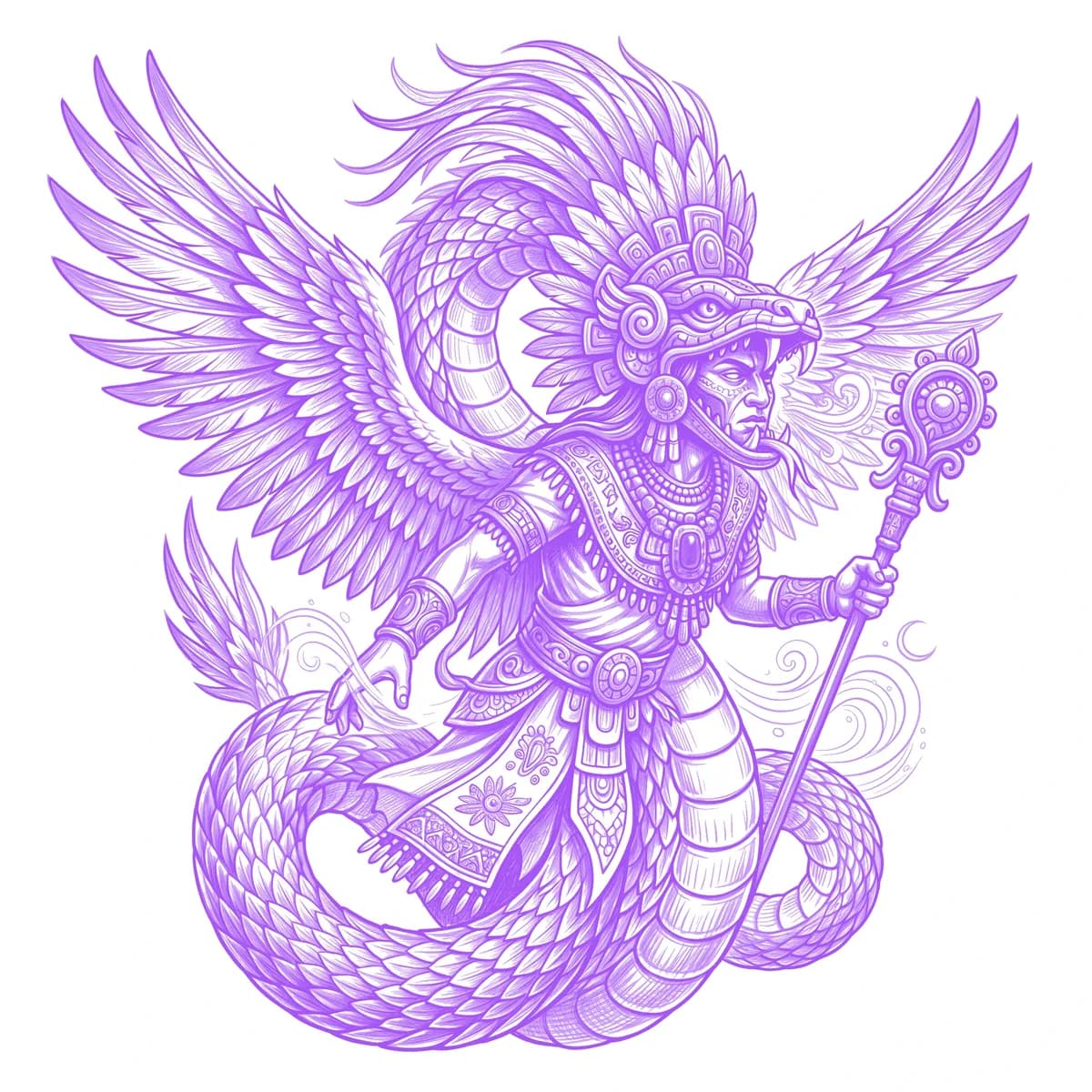 Quetzalcoatl Schablone