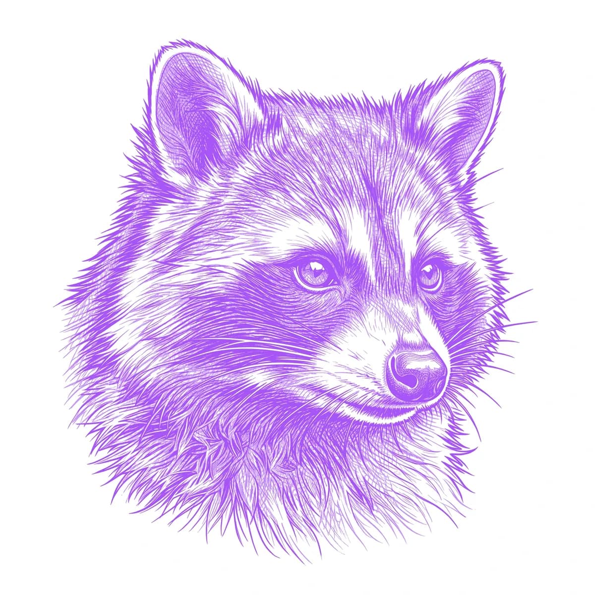 Waschbär Schablone