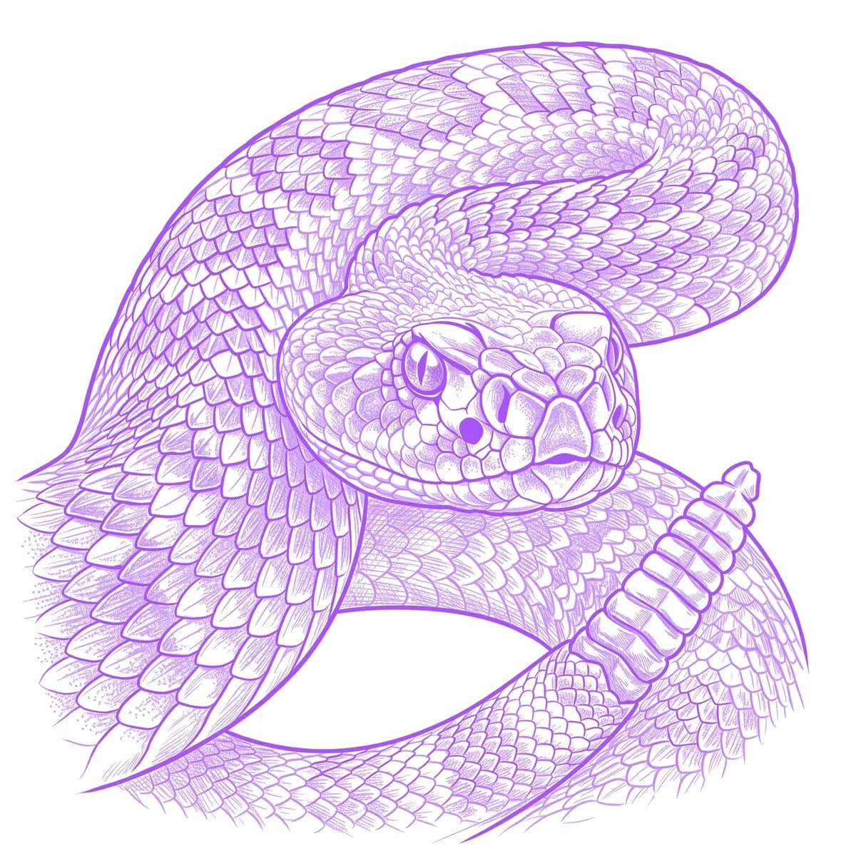 Rattlesnake Stencil