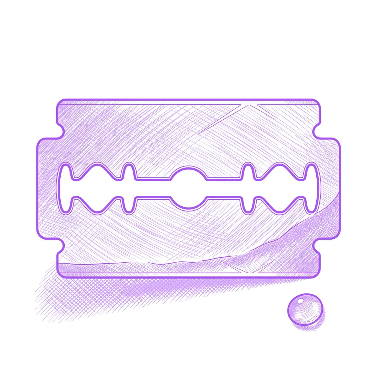 Razor Blade Tattoo Stencil