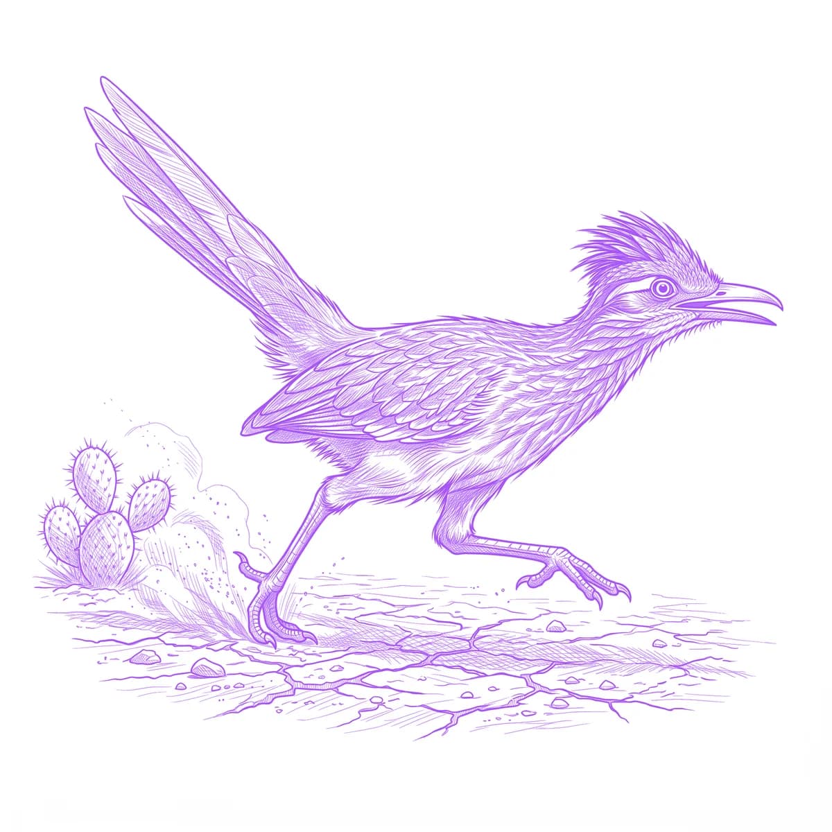 Roadrunner Tattoo Stencil