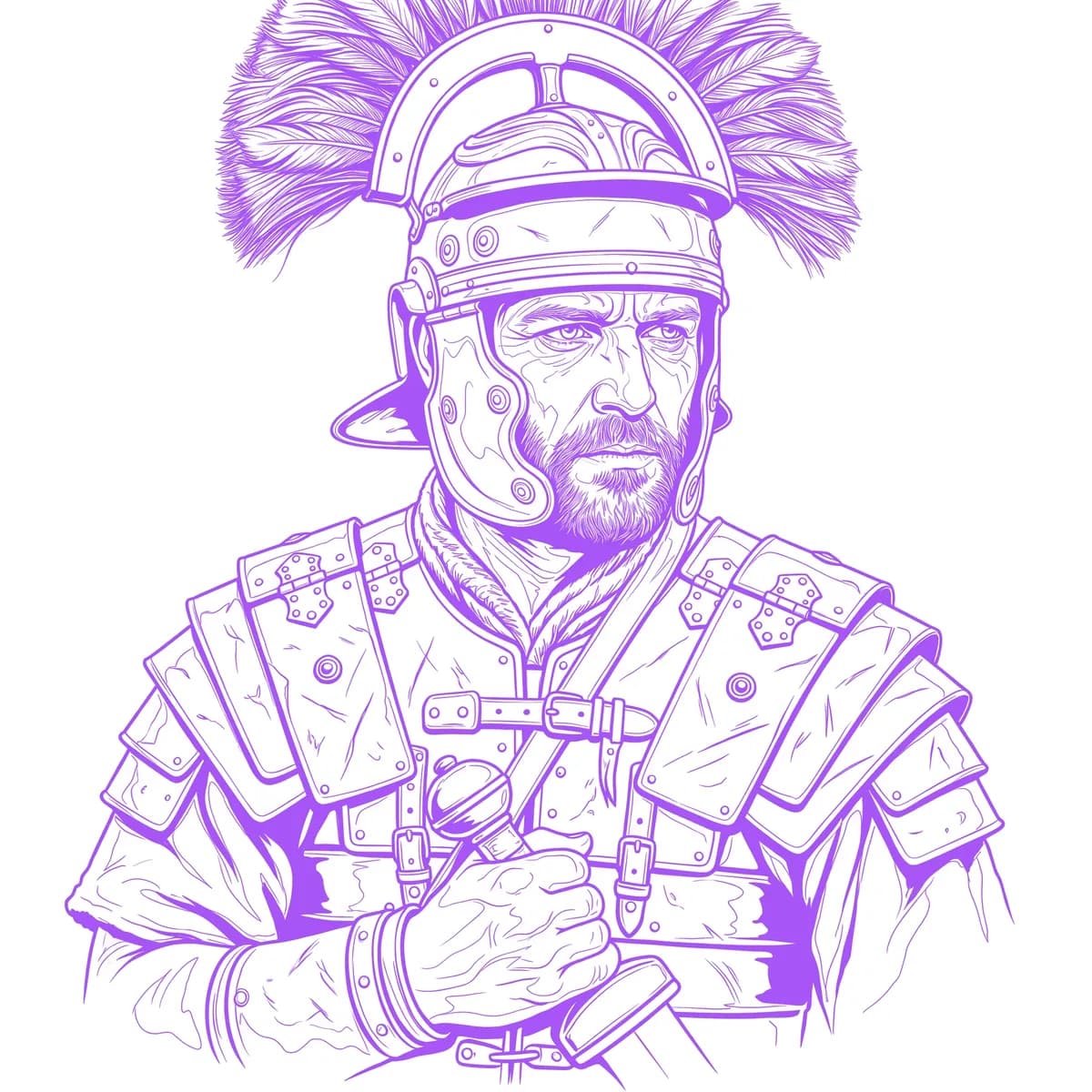Römischer Soldat Schablone