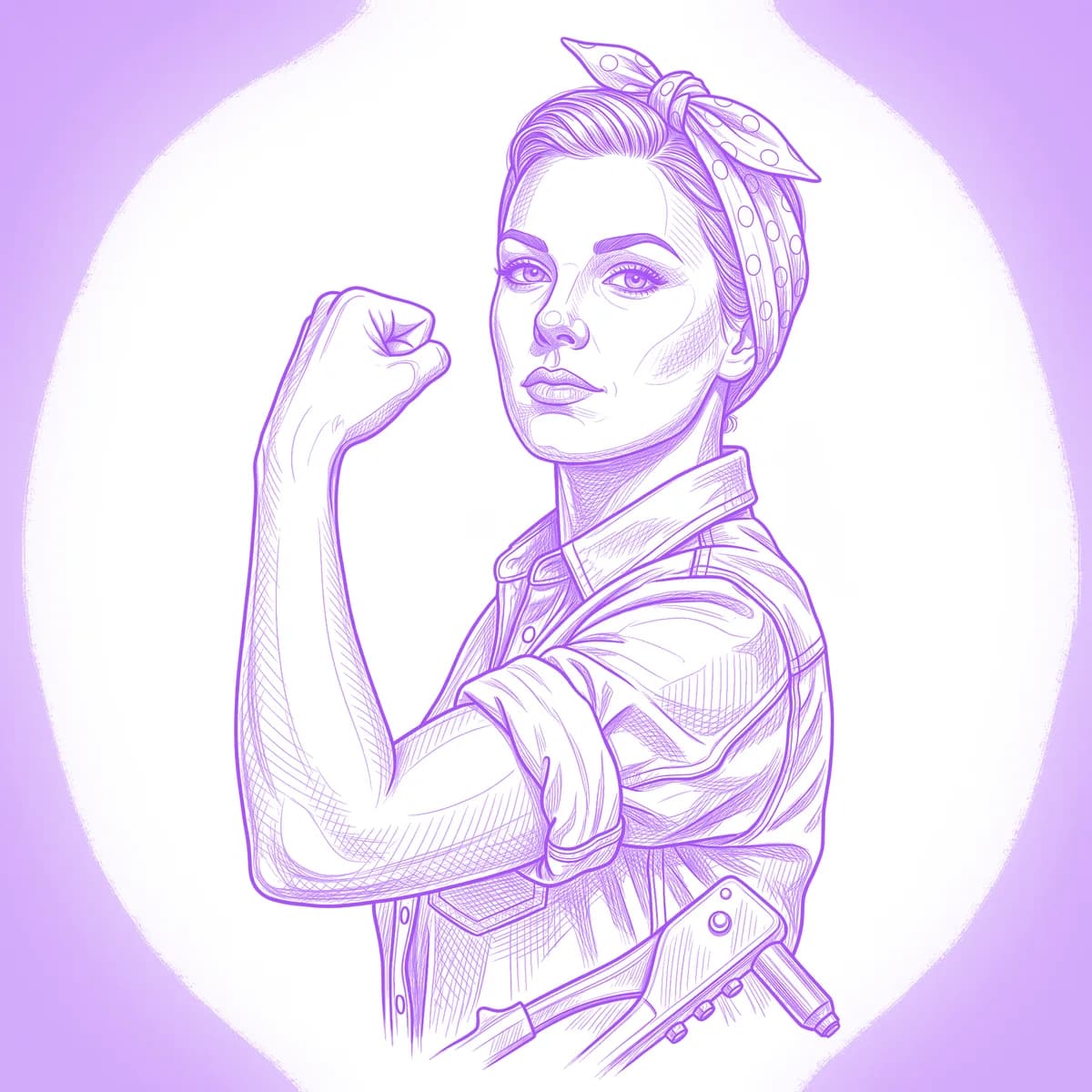Rosie the Riveter Tattoo Stencil