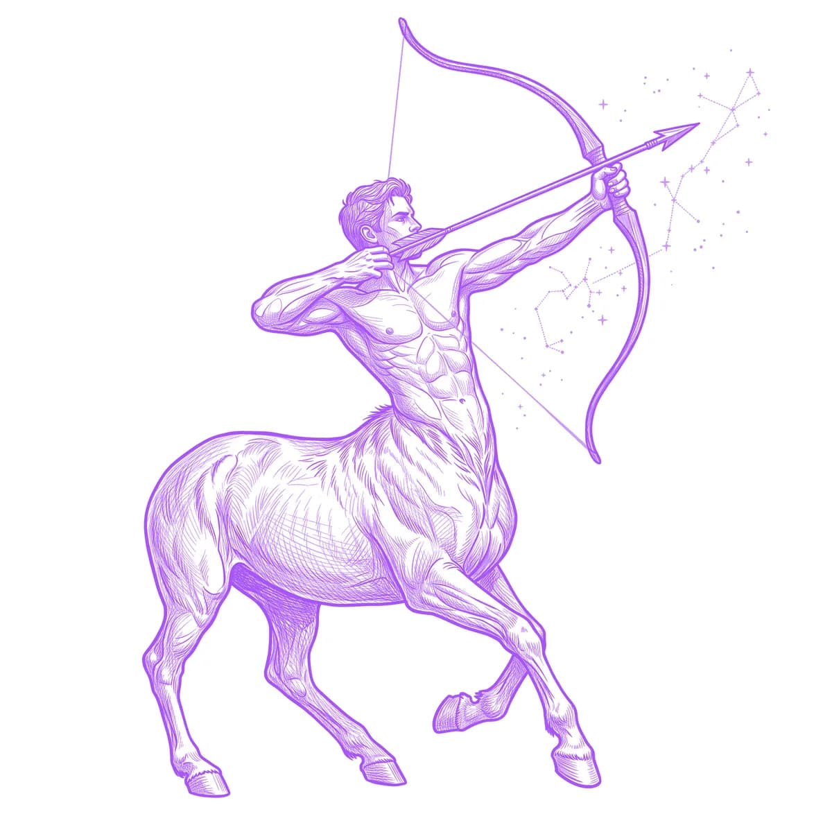 Sagittarius Tattoo Stencil