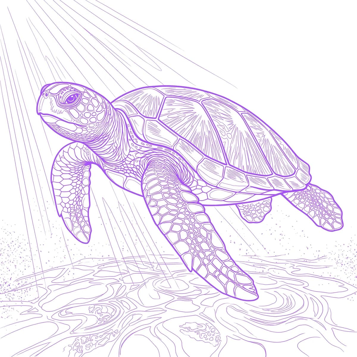 Tortue de Mer Pochoir