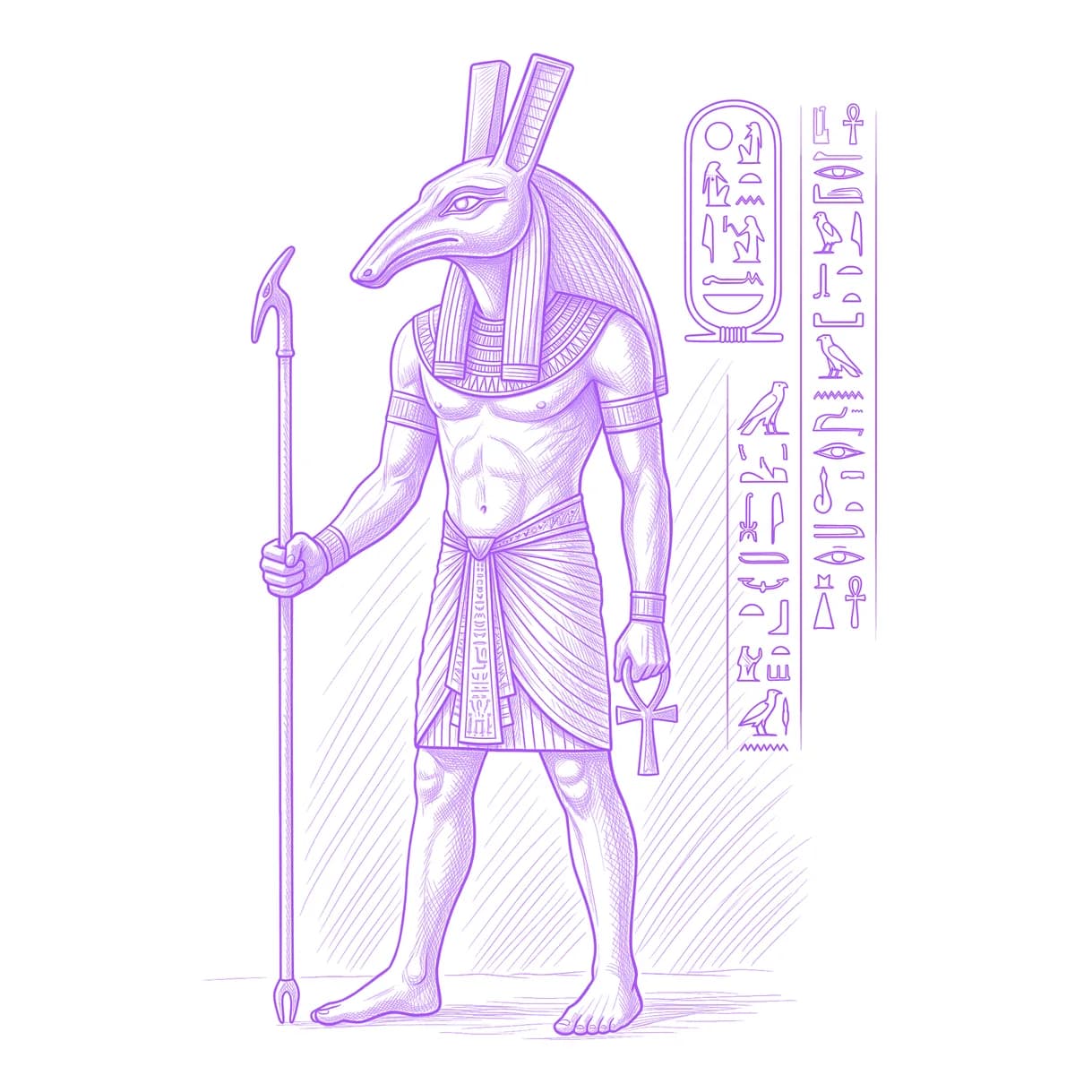 Seth Tattoo Stencil