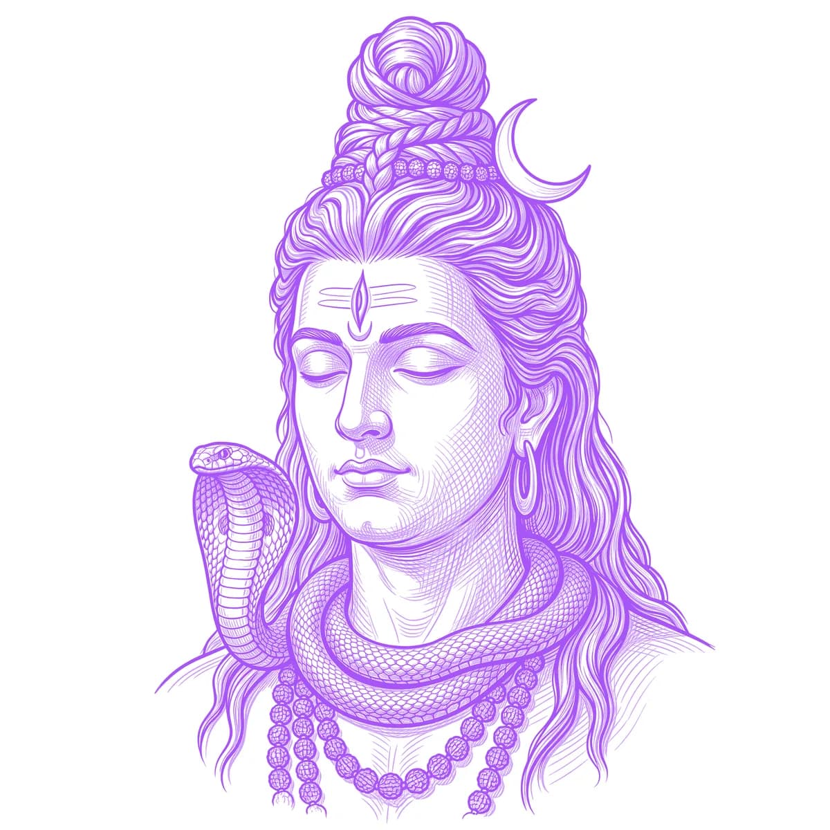 Shiva Tattoo Stencil