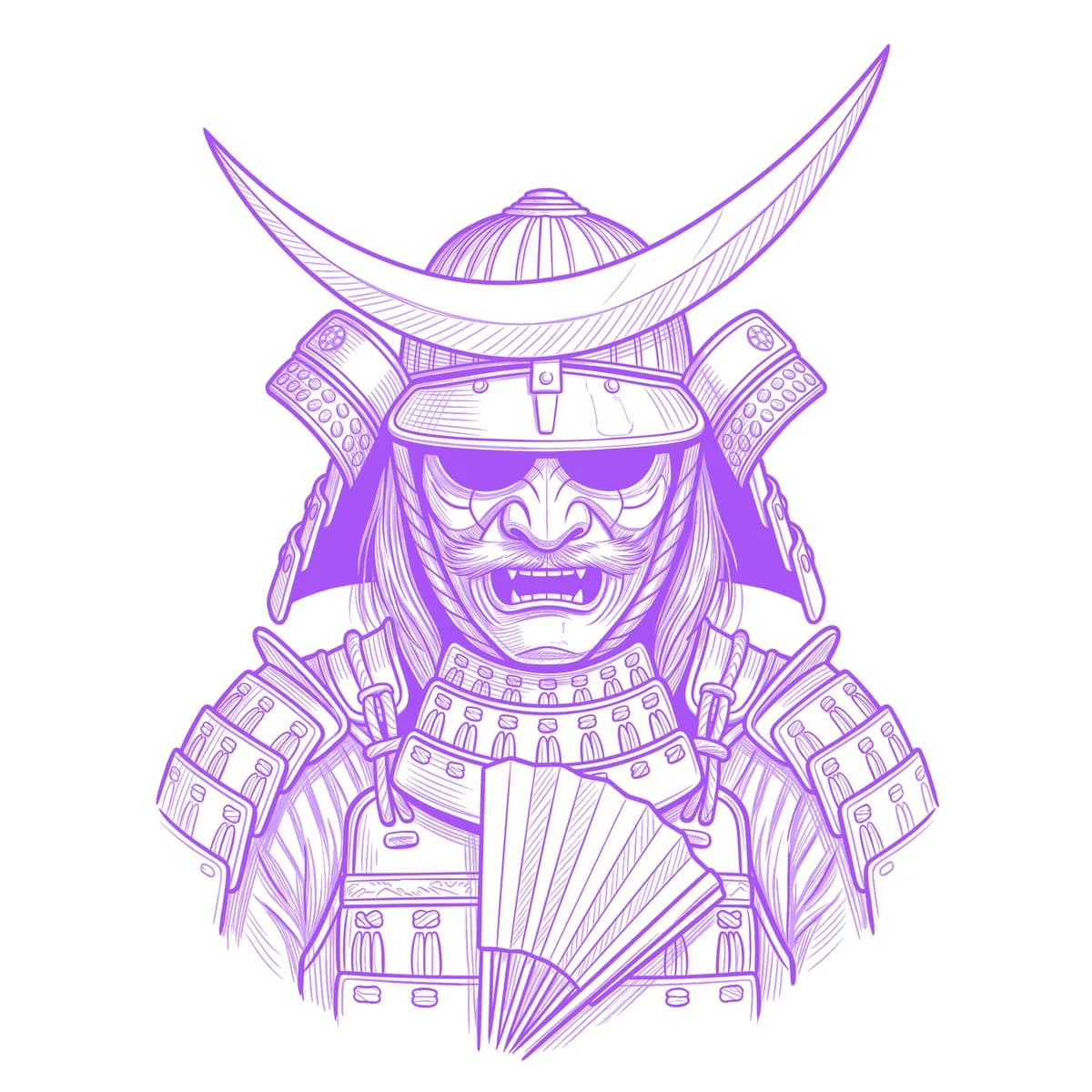 Shogun Tattoo Stencil