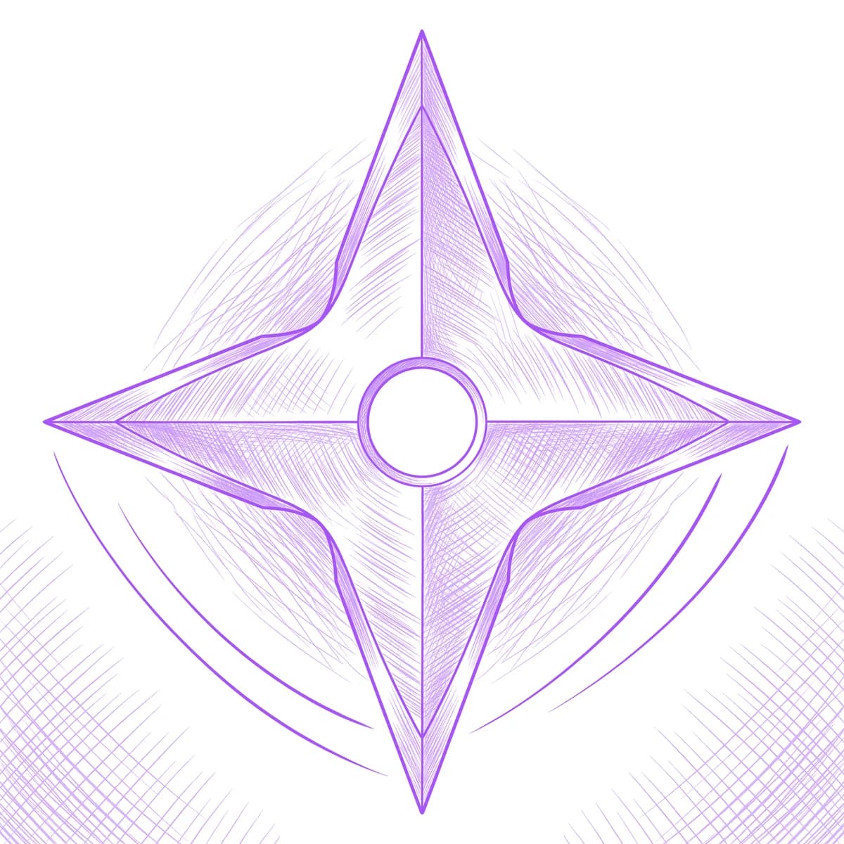 Shuriken Tattoo Stencil