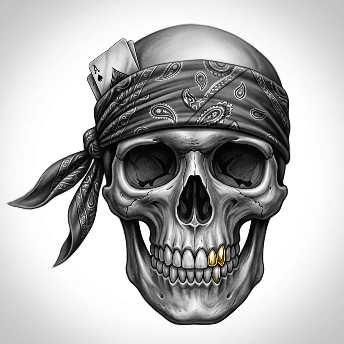 Skull with Bandana — Reference
