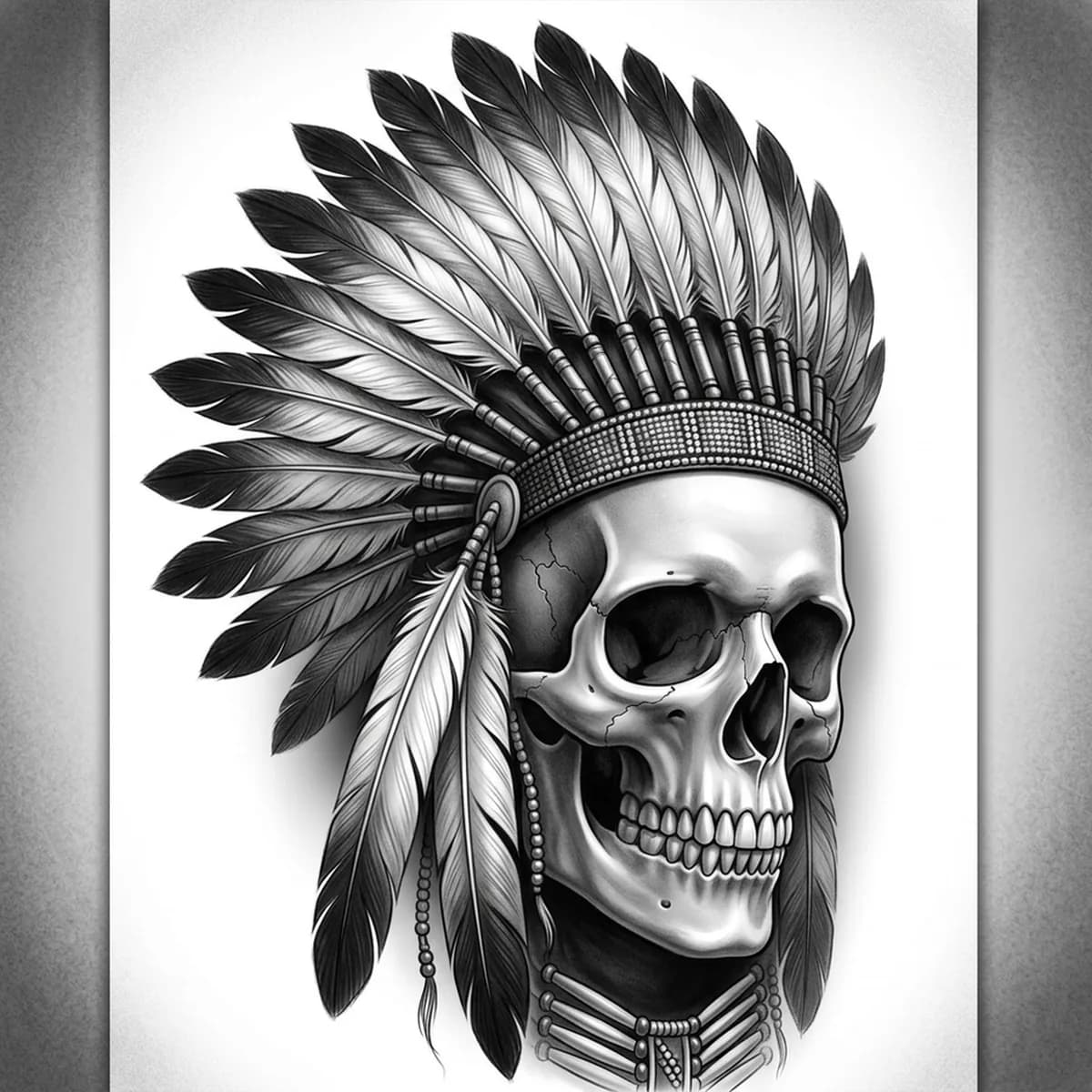 Skull with Headdress — Reference
