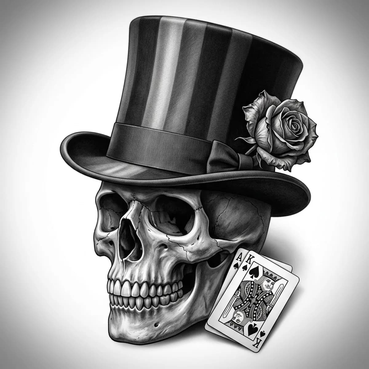 Skull with Top Hat — Reference