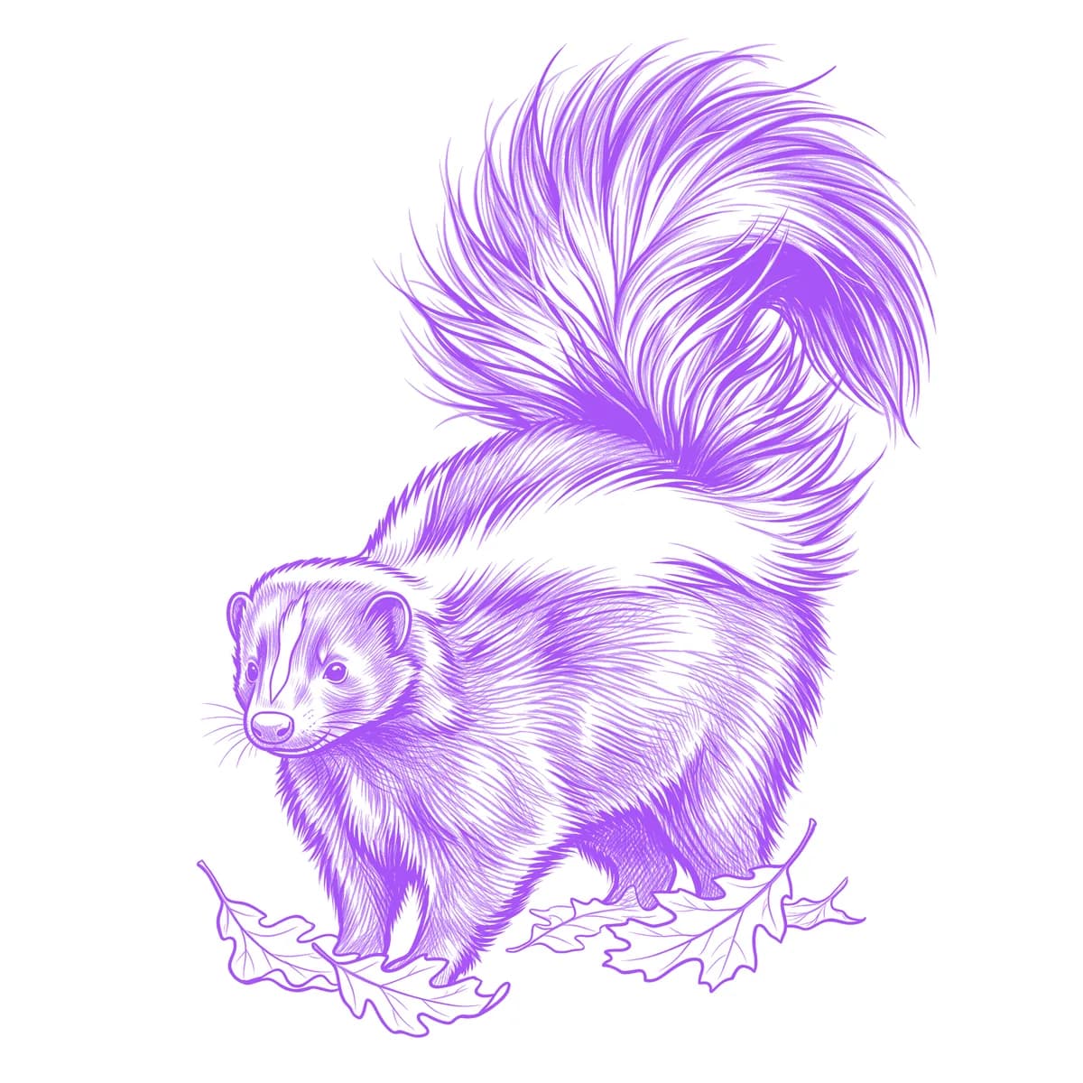 Skunk Tattoo Stencil