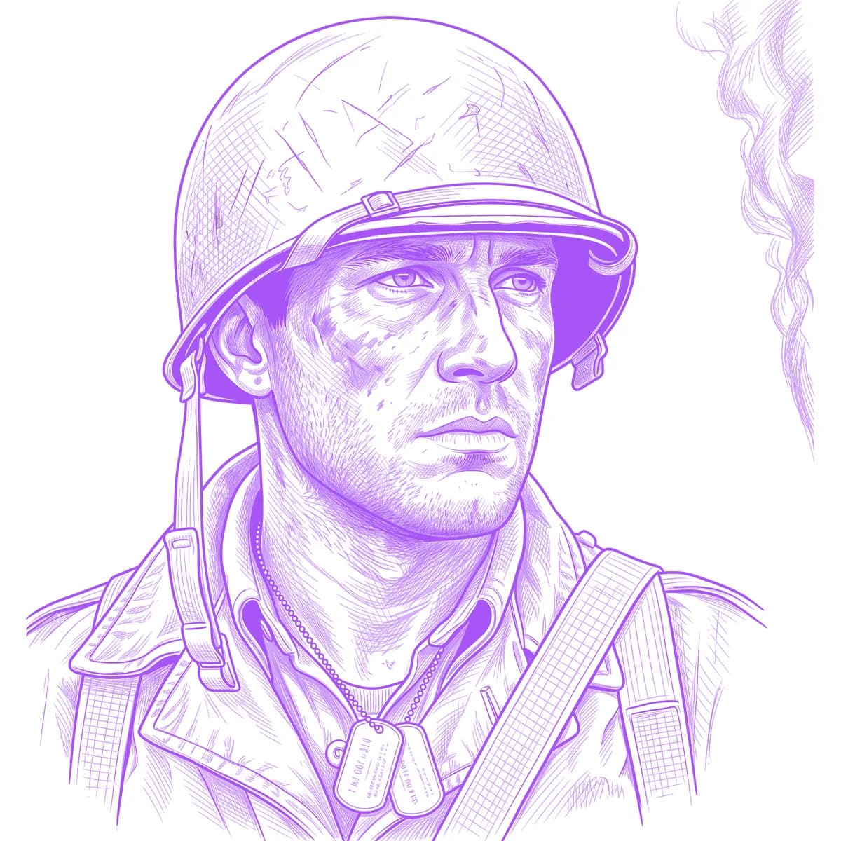 Soldier Tattoo Stencil