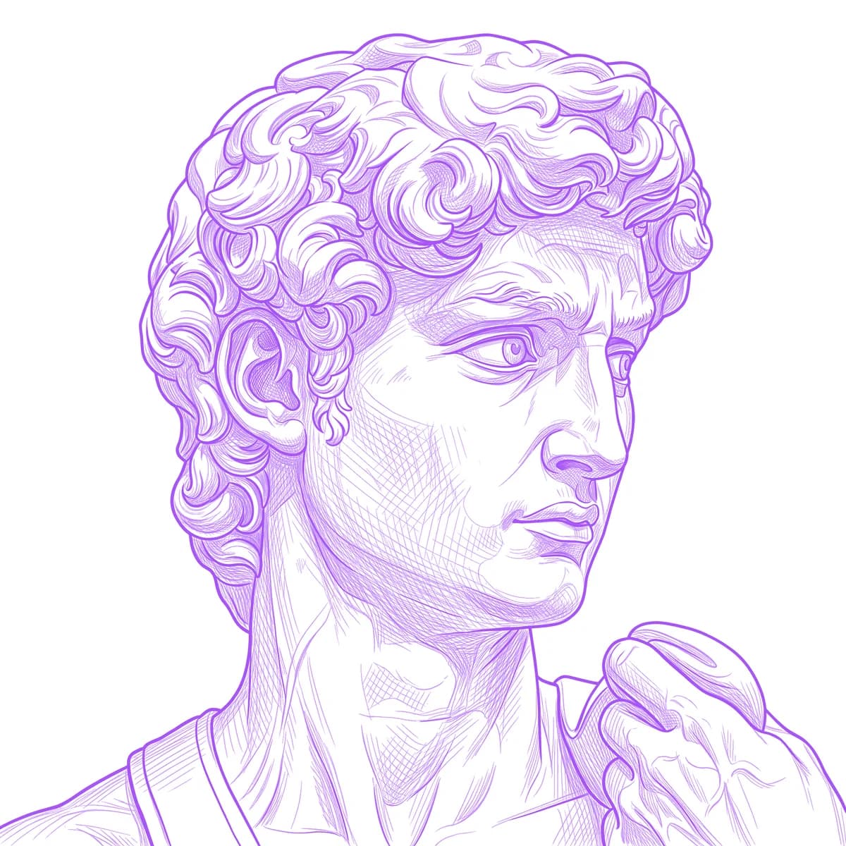 Statue of David Tattoo Stencil