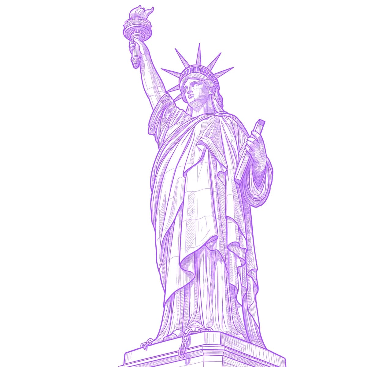 Statue of Liberty Tattoo Stencil