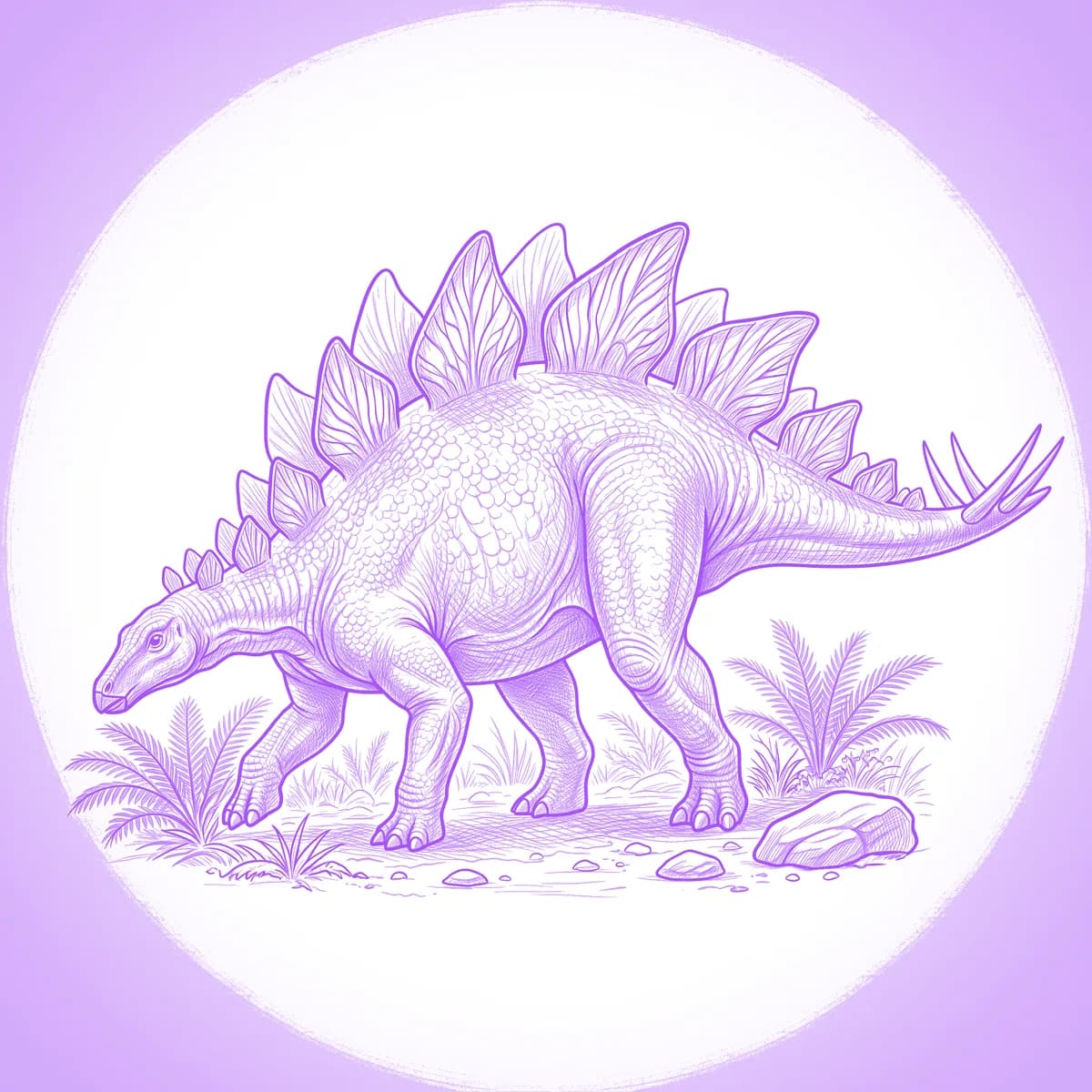 Stegosaurus Tattoo Stencil